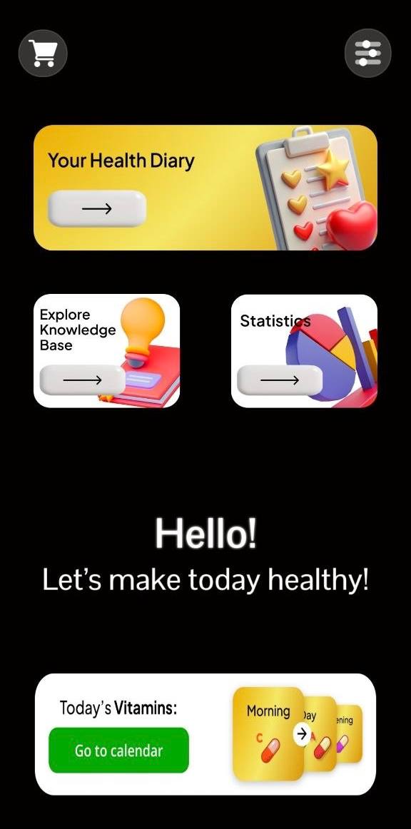 Vitamin knowledge cards screen